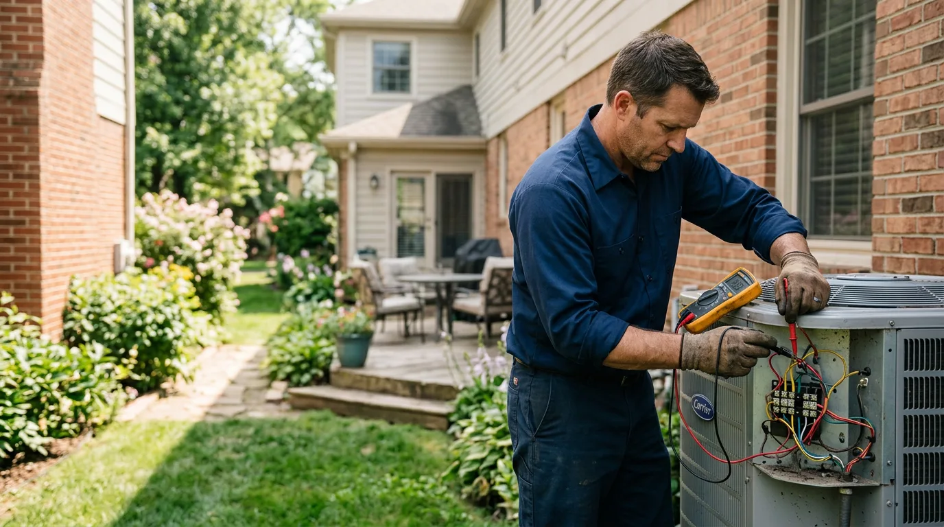 HVAC technician working near Natchez, LA